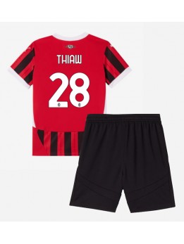 AC Milan Malick Thiaw #28 Heimtrikotsatz für Kinder 2024-25 Kurzarm (+ Kurze Hosen)